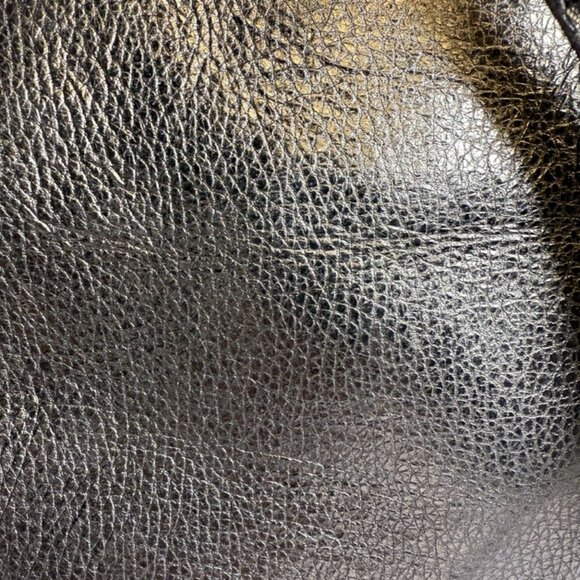 Alberto Di Canio Soft Metallic Black Leather Backpack With Gold Accent Hardware main image 14